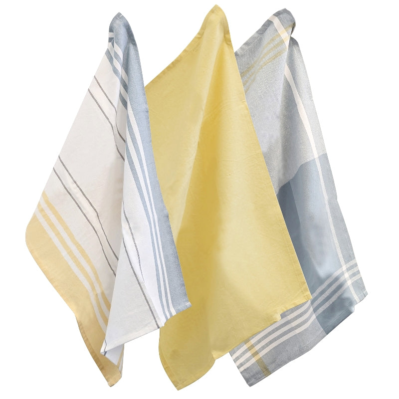 Kela Waschlappen Pasado – gelb – 45 × 65 cm – Baumwolle – 3er-Set