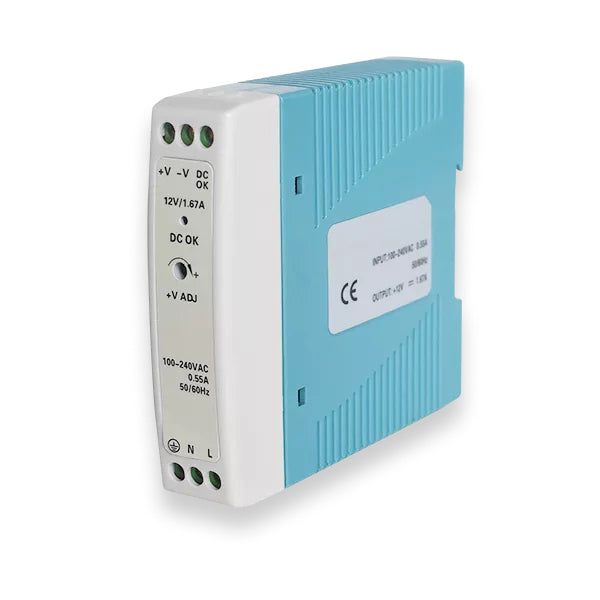 Teltonika PR3PDNP0 Netzteil 20 W – 12 V/1,67 A, AC zu DC – DIN-Schiene – für Teltonika Netzwerkgeräte
