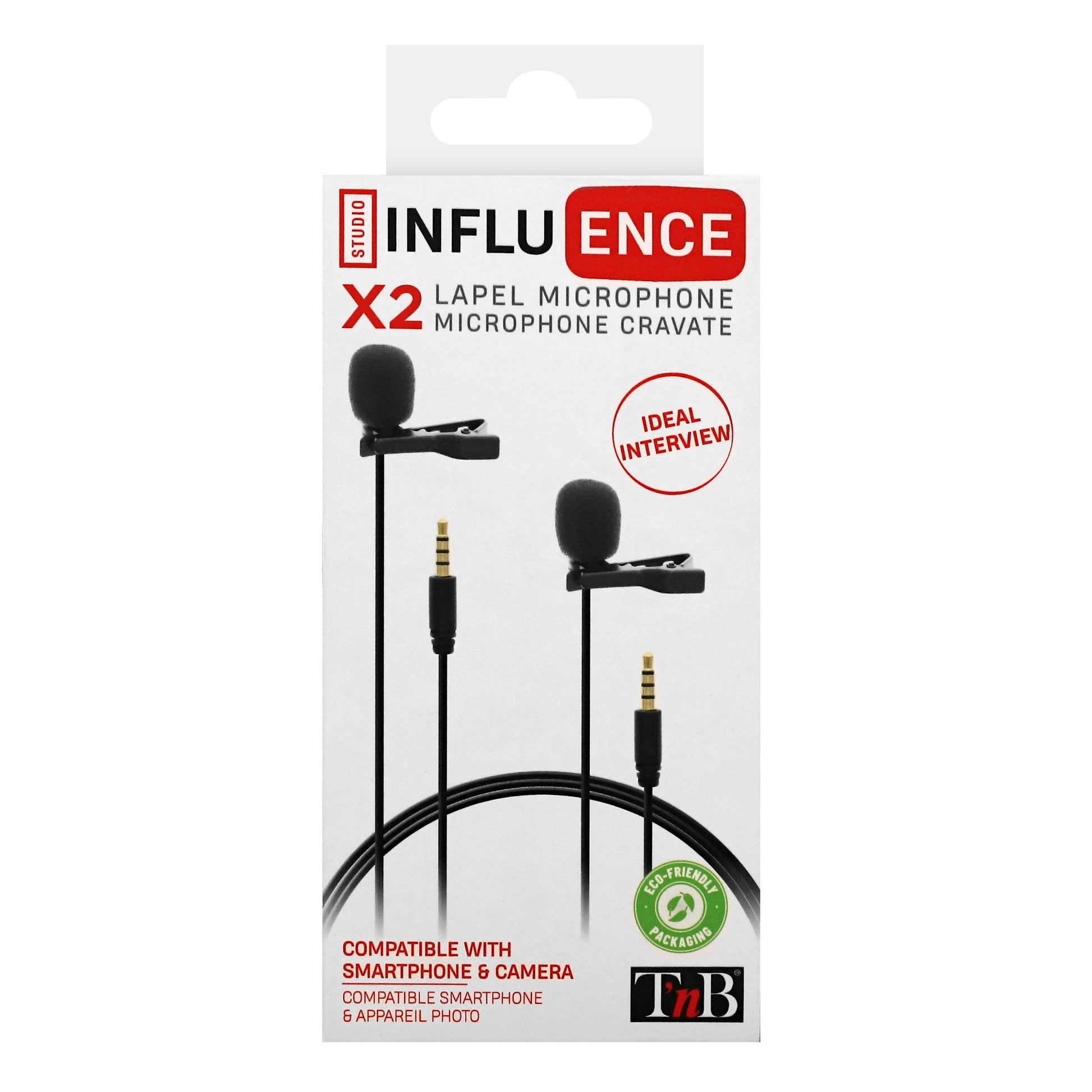 T'nB Influence Lavaliermikrofon – 3,5 mm Klinke, kabelgebunden, für Smartphones/Kameras/Computer