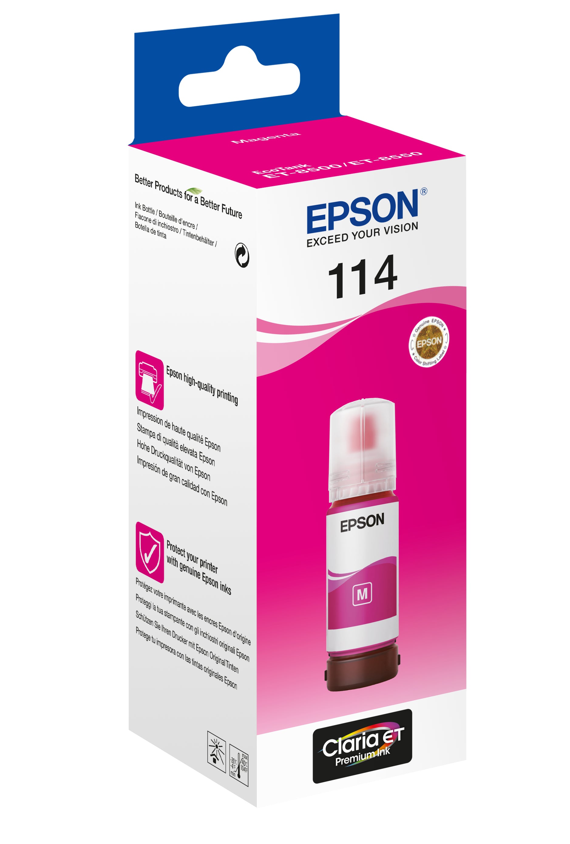 Epson Tintenpatrone 114, Magenta – für Tintenstrahldrucker und Multifunktionsgeräte