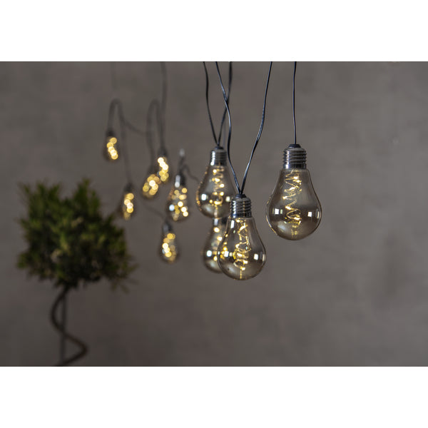 Star Trading Lichterkette Glow Smoke – 3,6 m – 0,96 W – Warmweiss, 3000 K – IP44 – Netzbetrieb