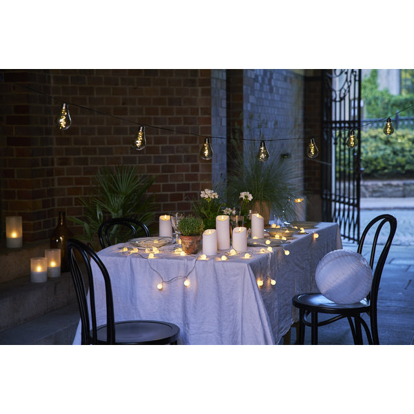 Star Trading Lichterkette Glow Smoke – 3,6 m – 0,96 W – Warmweiss, 3000 K – IP44 – Netzbetrieb