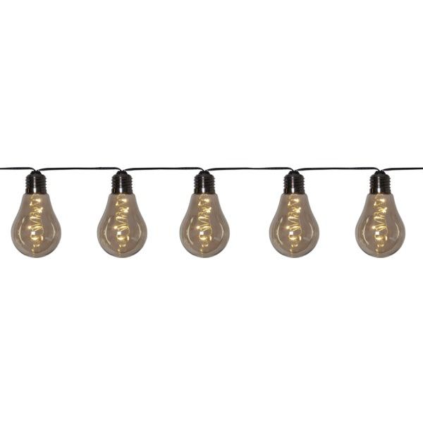 Star Trading Lichterkette Glow Smoke – 3,6 m – 0,96 W – Warmweiss, 3000 K – IP44 – Netzbetrieb