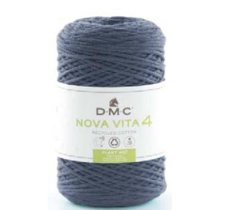 DMC Nova Vita 4 Garn Dunkelblau – 250 g, 200 m, 80% Baumwolle/20% Polyester, Nadel 5 mm
