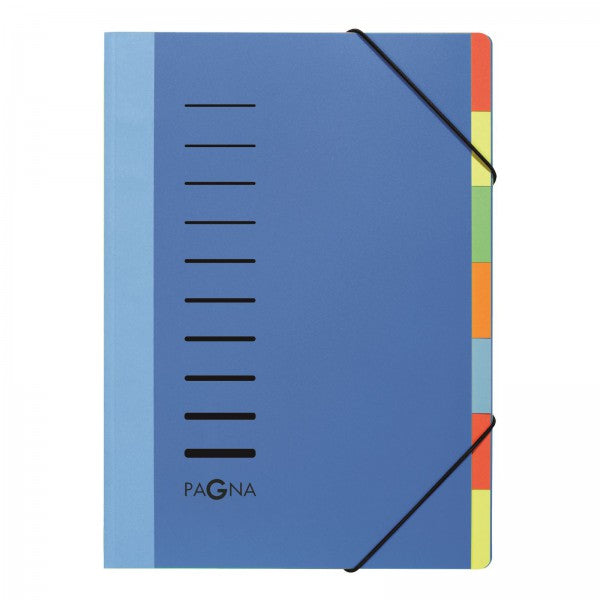 Pagna Sammelmappe für A4, Kunststoff, mehrfarbig, mit Gummizug, mit Leinwandrücken