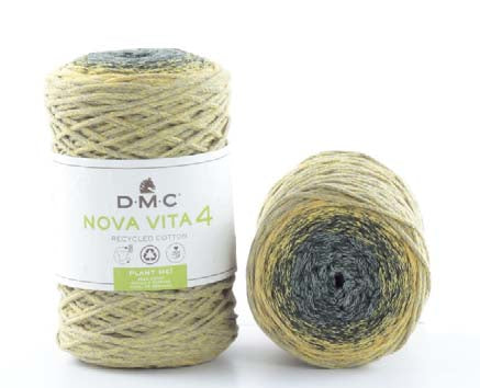 DMC Nova Vita 4 Garn Grün – 250 g, 200 m, Nadel 4 mm, 80% Baumwolle/20% Polyester, 1 Stk.