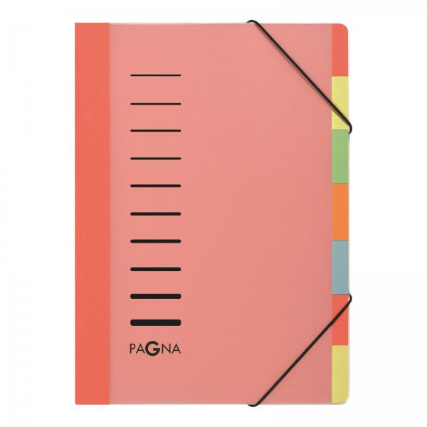 Pagna Dokumentenmappe DESKORGANIZER Lucy Colors A4 – 7-teilig, Gummiband, Polypropylen (PP), transparent