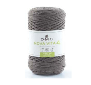 DMC Nova Vita 4 Garn Braun – 250 g, 200 m, 80% Baumwolle/20% Polyester, Nadel 4 mm