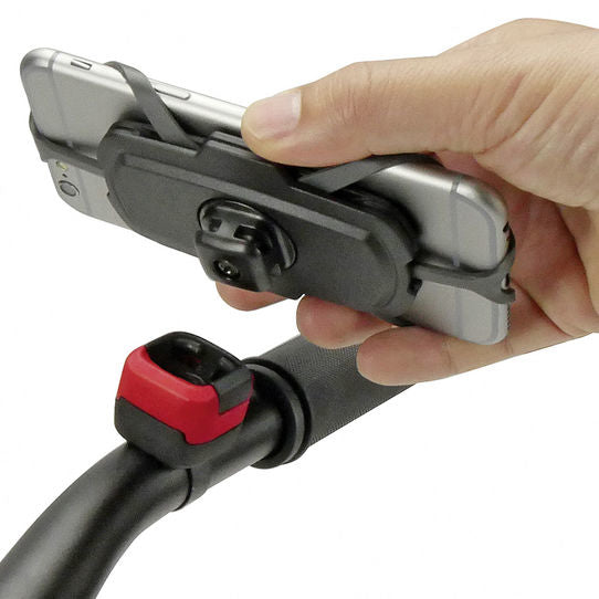 KLICKfix PhonePad CADDY – Fahrrad-/Motorrad-Halterung – Universal, Lenker, für Lenkerdurchmesser 6 cm – Schwarz