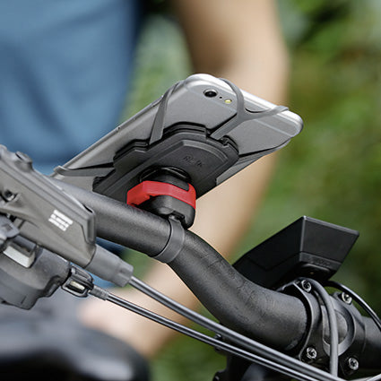 KLICKfix PhonePad CADDY – Fahrrad-/Motorrad-Halterung – Universal, Lenker, für Lenkerdurchmesser 6 cm – Schwarz