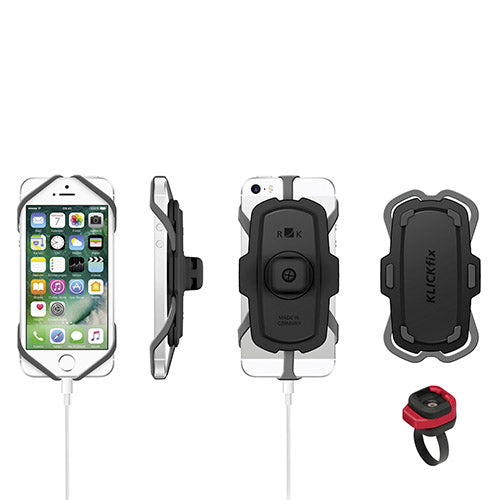 KLICKfix PhonePad CADDY – Fahrrad-/Motorrad-Halterung – Universal, Lenker, für Lenkerdurchmesser 6 cm – Schwarz