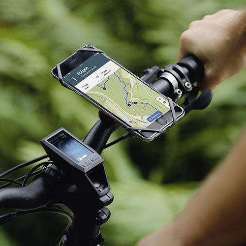 KLICKfix PhonePad CADDY – Fahrrad-/Motorrad-Halterung – Universal, Lenker, für Lenkerdurchmesser 6 cm – Schwarz