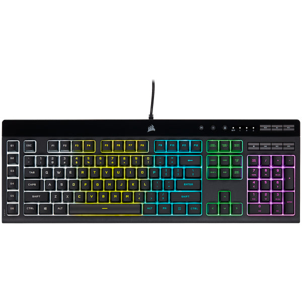 Corsair K55 RGB PRO – Tastatur, kabelgebunden (USB-A), CH-Layout (DE-CH), Fullsize (mit Ziffernblock)