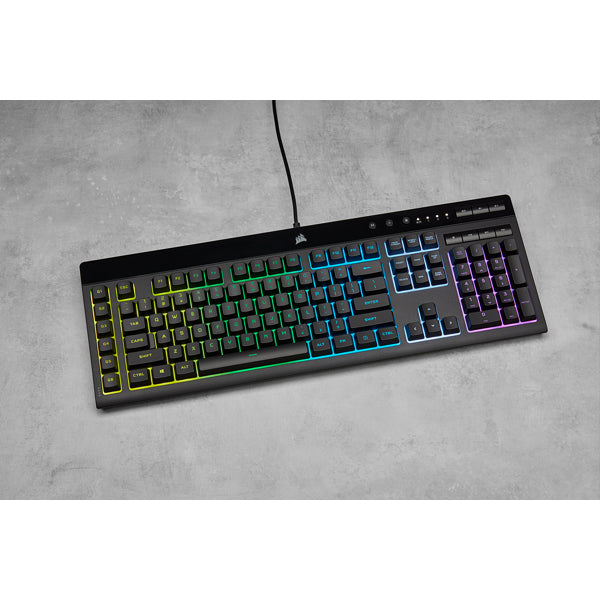 Corsair K55 RGB PRO – Tastatur, kabelgebunden (USB-A), CH-Layout (DE-CH), Fullsize (mit Ziffernblock)