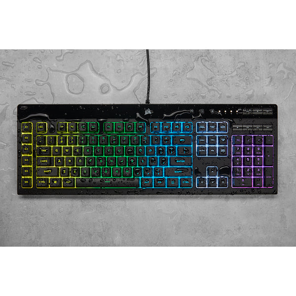 Corsair K55 RGB PRO – Tastatur, kabelgebunden (USB-A), CH-Layout (DE-CH), Fullsize (mit Ziffernblock)