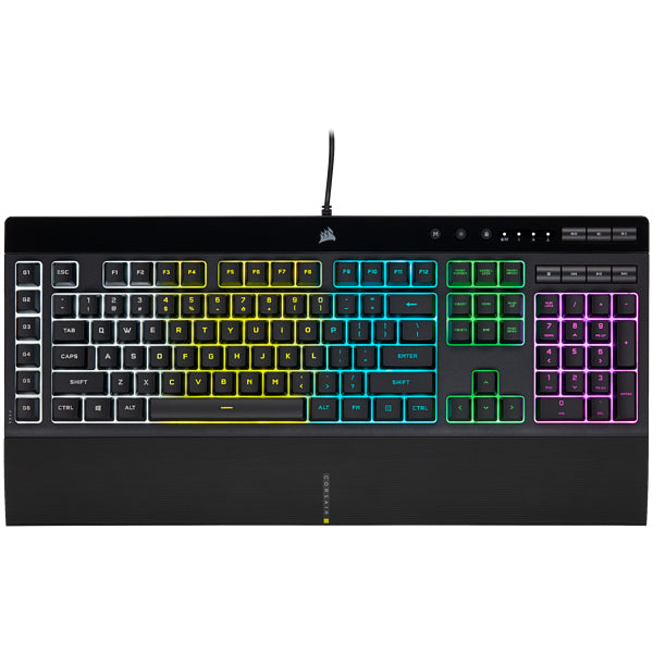 Corsair K55 RGB PRO – Tastatur, kabelgebunden (USB-A), CH-Layout (DE-CH), Fullsize (mit Ziffernblock)