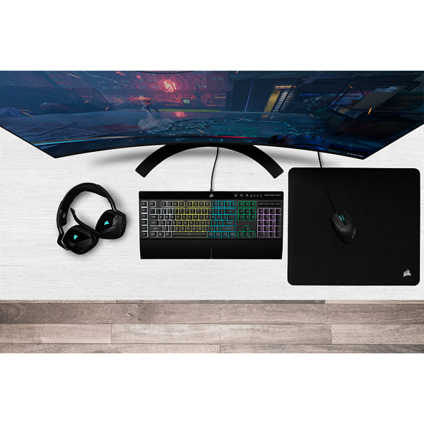 Corsair K55 RGB PRO – Tastatur, kabelgebunden (USB-A), CH-Layout (DE-CH), Fullsize (mit Ziffernblock)
