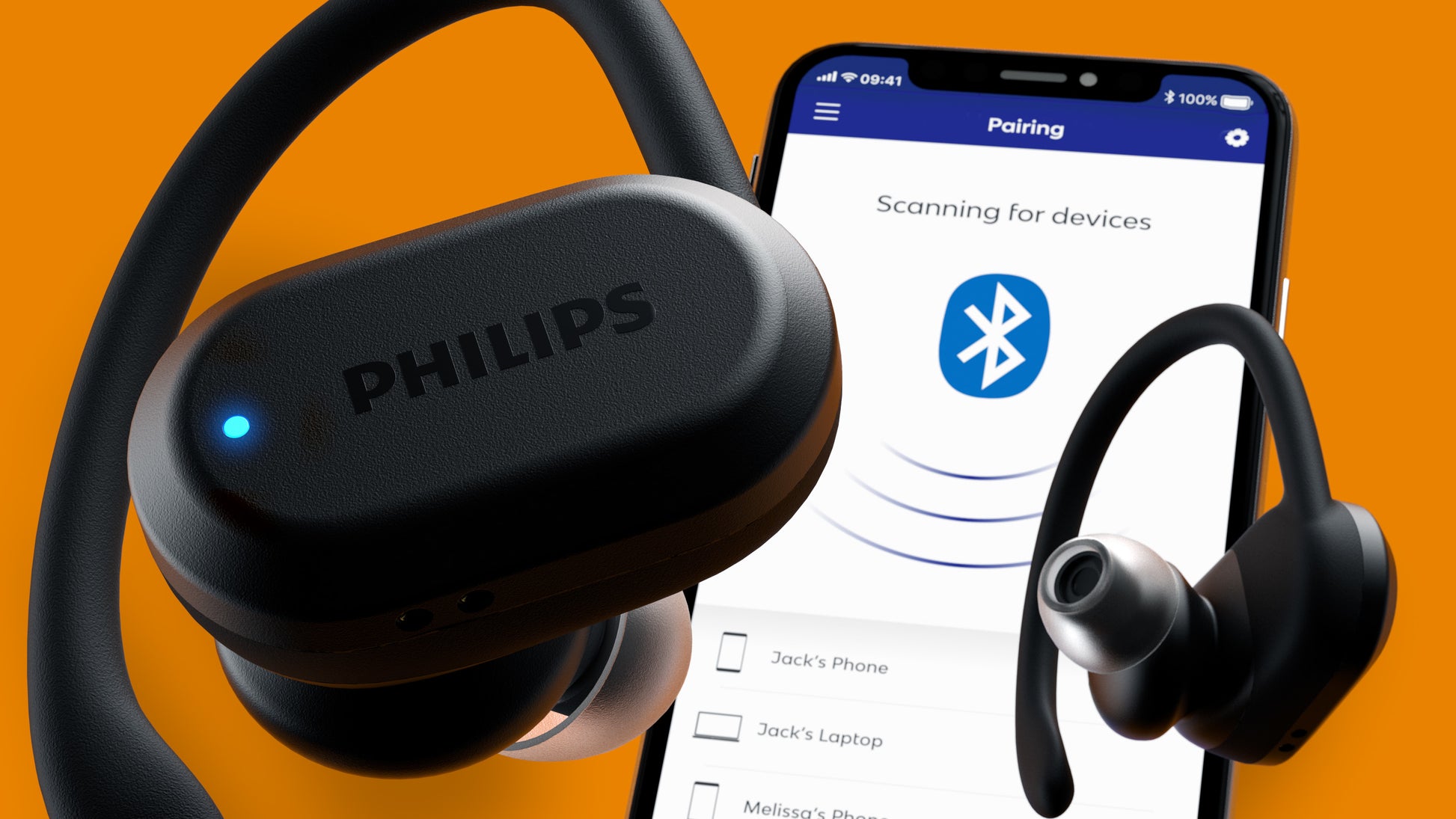 Philips TAA7306BK/00 – True Wireless In-Ear Kopfhörer – Bluetooth, UV-Reinigung – Schwarz – bis 24 h