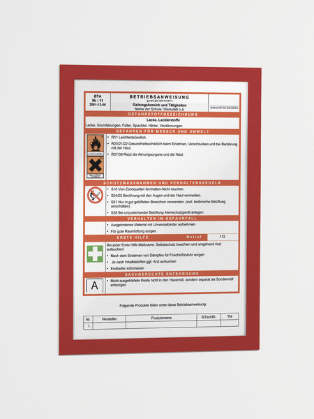Durable DURAFRAME Magnetrahmen – A4 – Rot – 2er-Pack