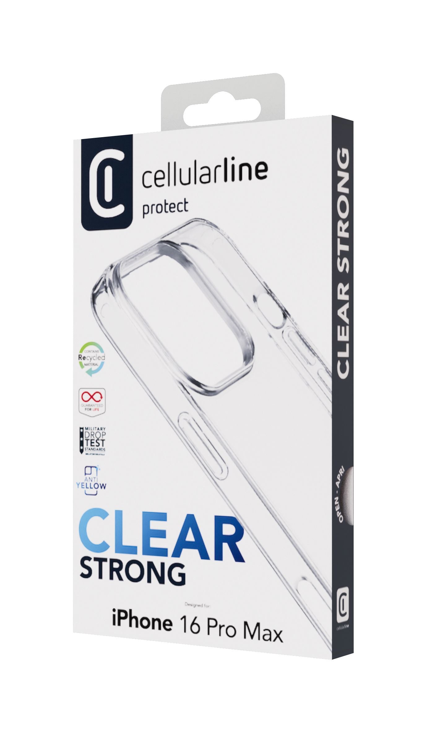 Cellularline Backcover – für Apple iPhone 16 Pro Max – transparent