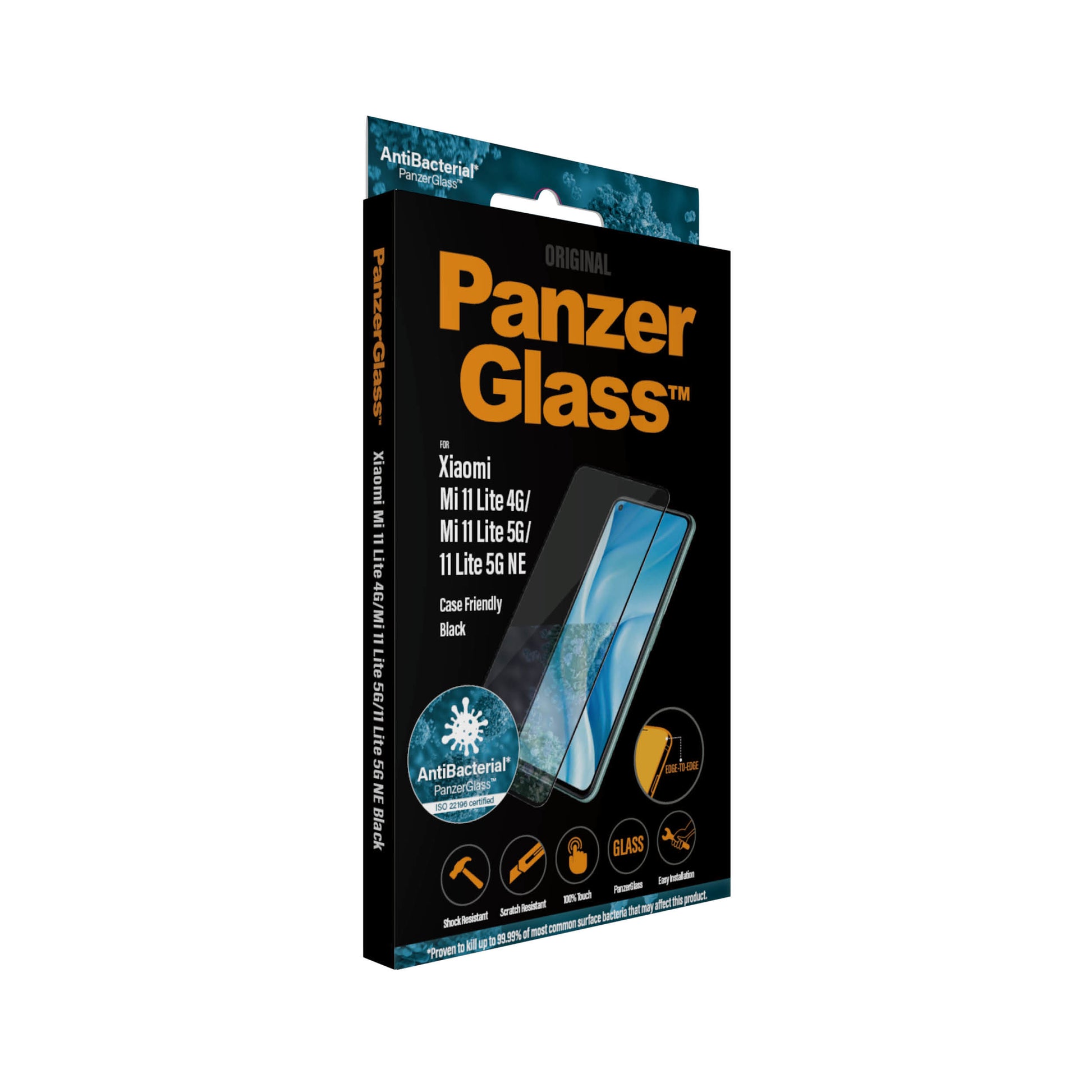 PanzerGlass Displayschutz (Panzerglas), Case Friendly – für Xiaomi Mi 11 Lite