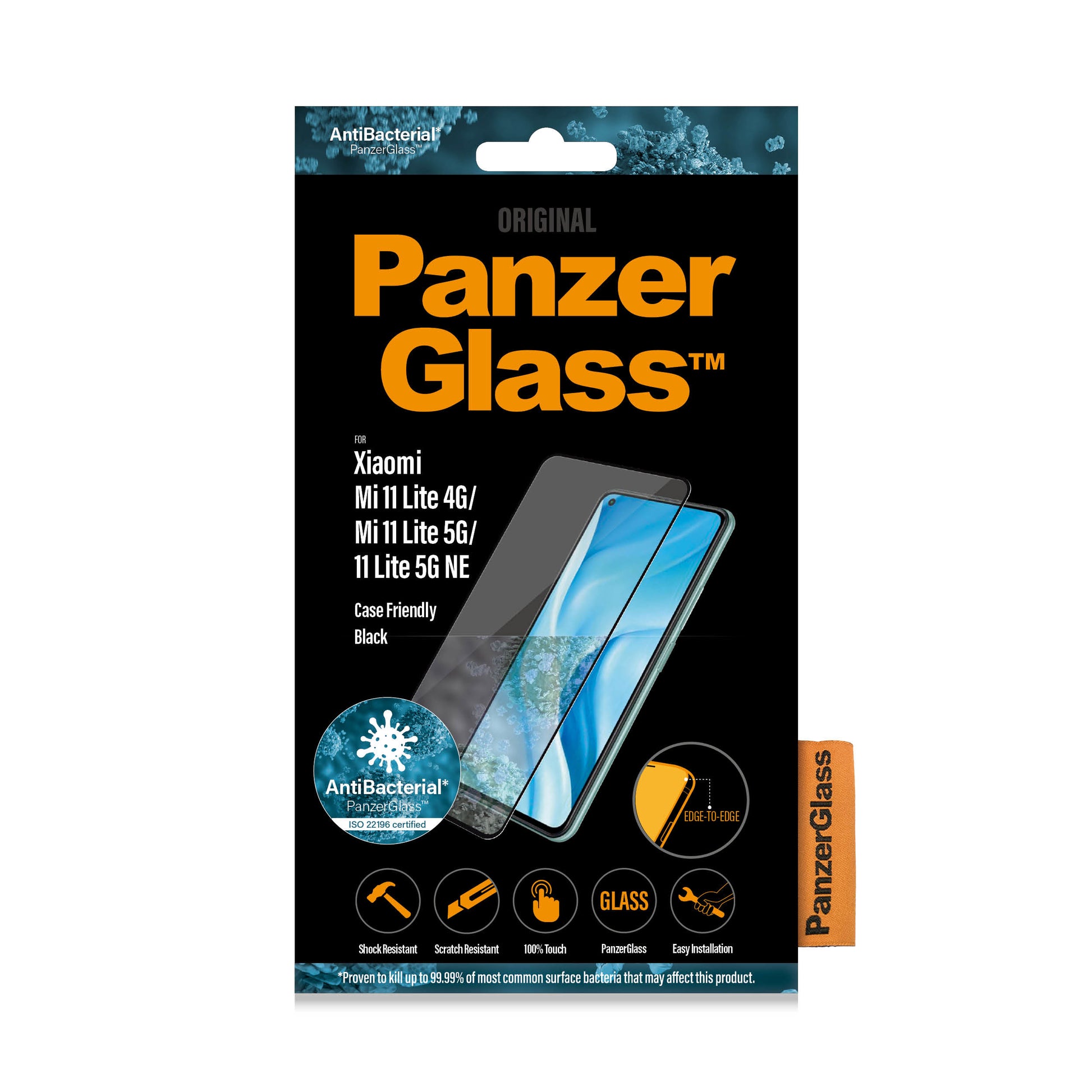 PanzerGlass Displayschutz (Panzerglas), Case Friendly – für Xiaomi Mi 11 Lite