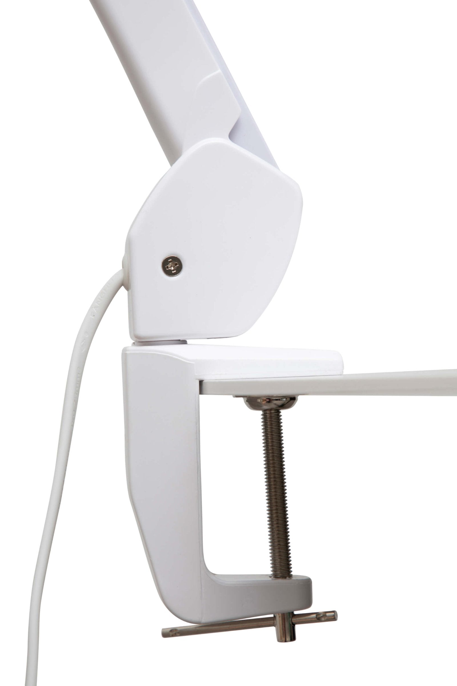 MAULcraft Tischleuchte mit Klemmfuss – 6500 K Tageslichtweiss, dimmbar, inkl. Lichtquelle, weiss