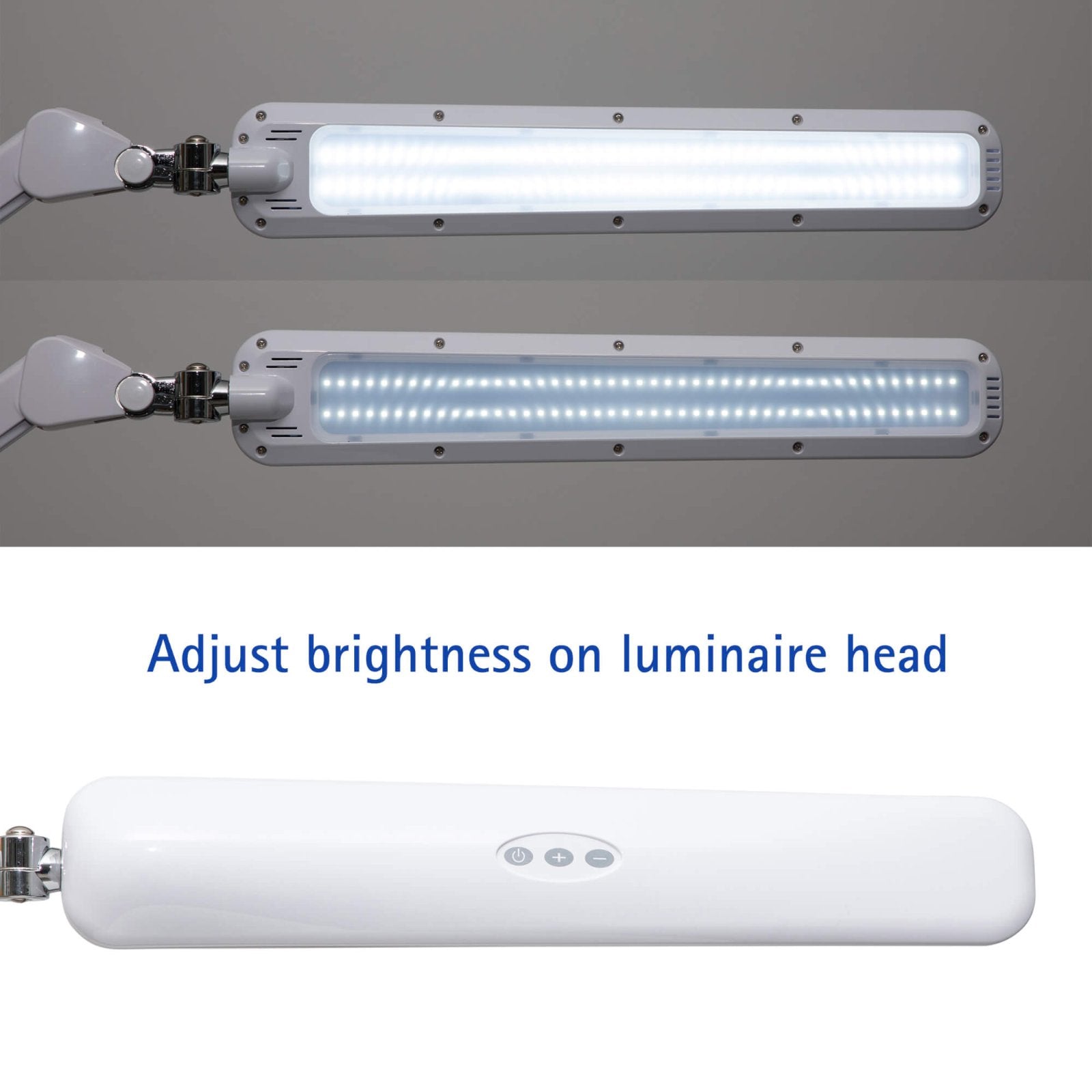 MAULcraft Tischleuchte mit Klemmfuss – 6500 K Tageslichtweiss, dimmbar, inkl. Lichtquelle, weiss