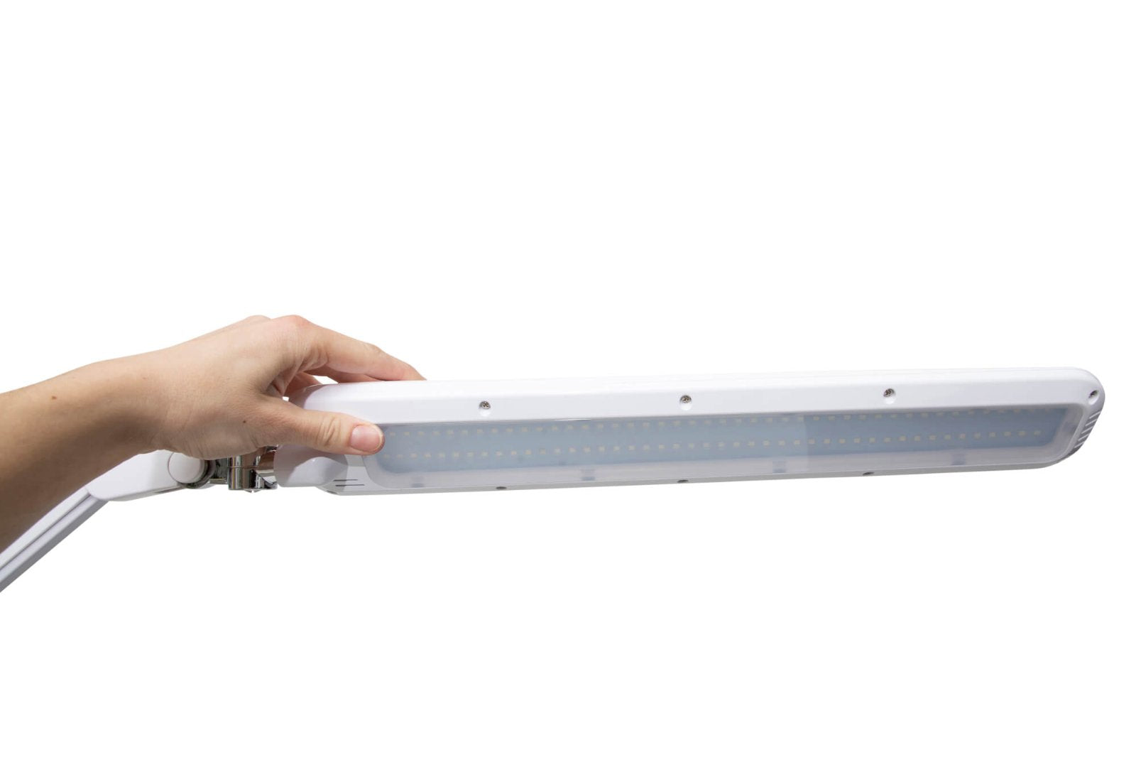 MAULcraft Tischleuchte mit Klemmfuss – 6500 K Tageslichtweiss, dimmbar, inkl. Lichtquelle, weiss