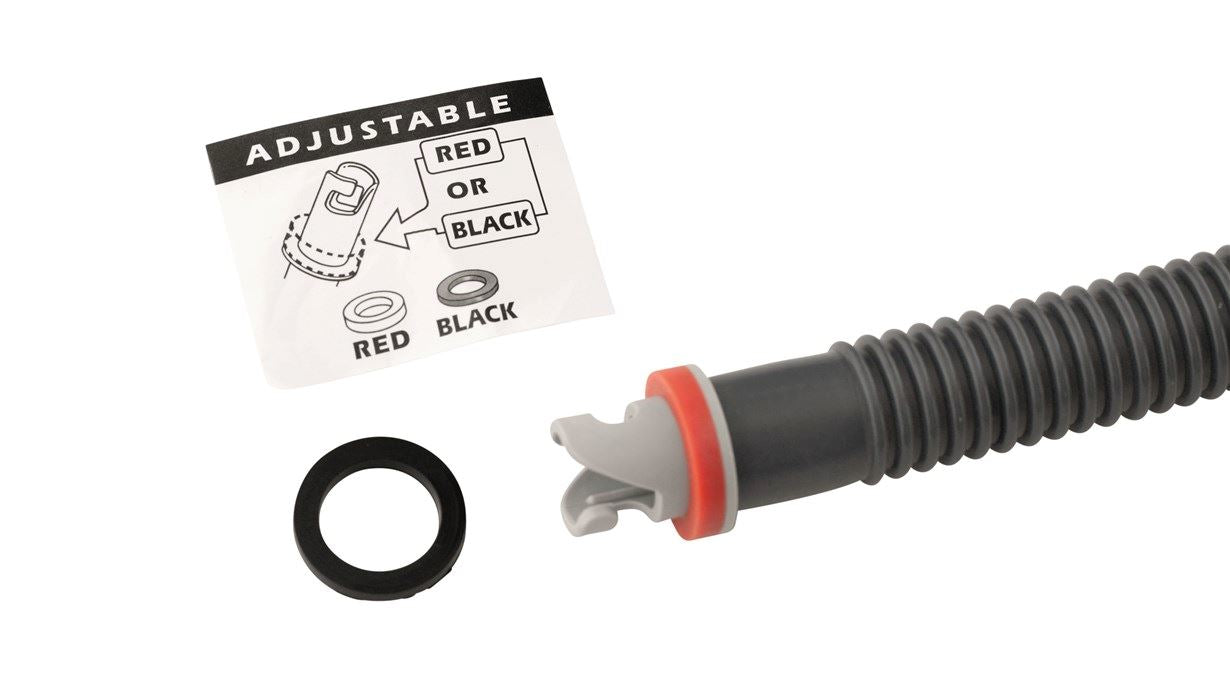 Outwell Flow Boden-Luftpumpe Camping – Integriertes Druckmessgerät, Schlauch 1,2 m, max. 1,7 bar – für Fahrrad