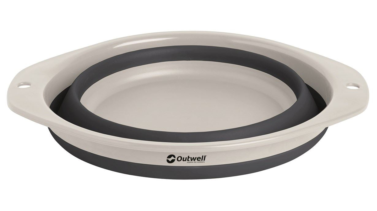 Outwell Collaps Schüssel L – Ø 27,8 cm, H 10,5 cm, Kunststoff (TPE), Dunkelgrau, zusammenklappbar