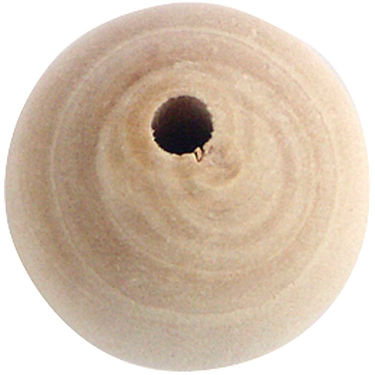 Rico Design Holzperlen, rund – natur – Ø 35 mm – 7 Stk.