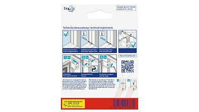 tesa Klemmadapter-Set – für Fliegengitter, faltbar, Türen – 3er-Set – Anthrazit