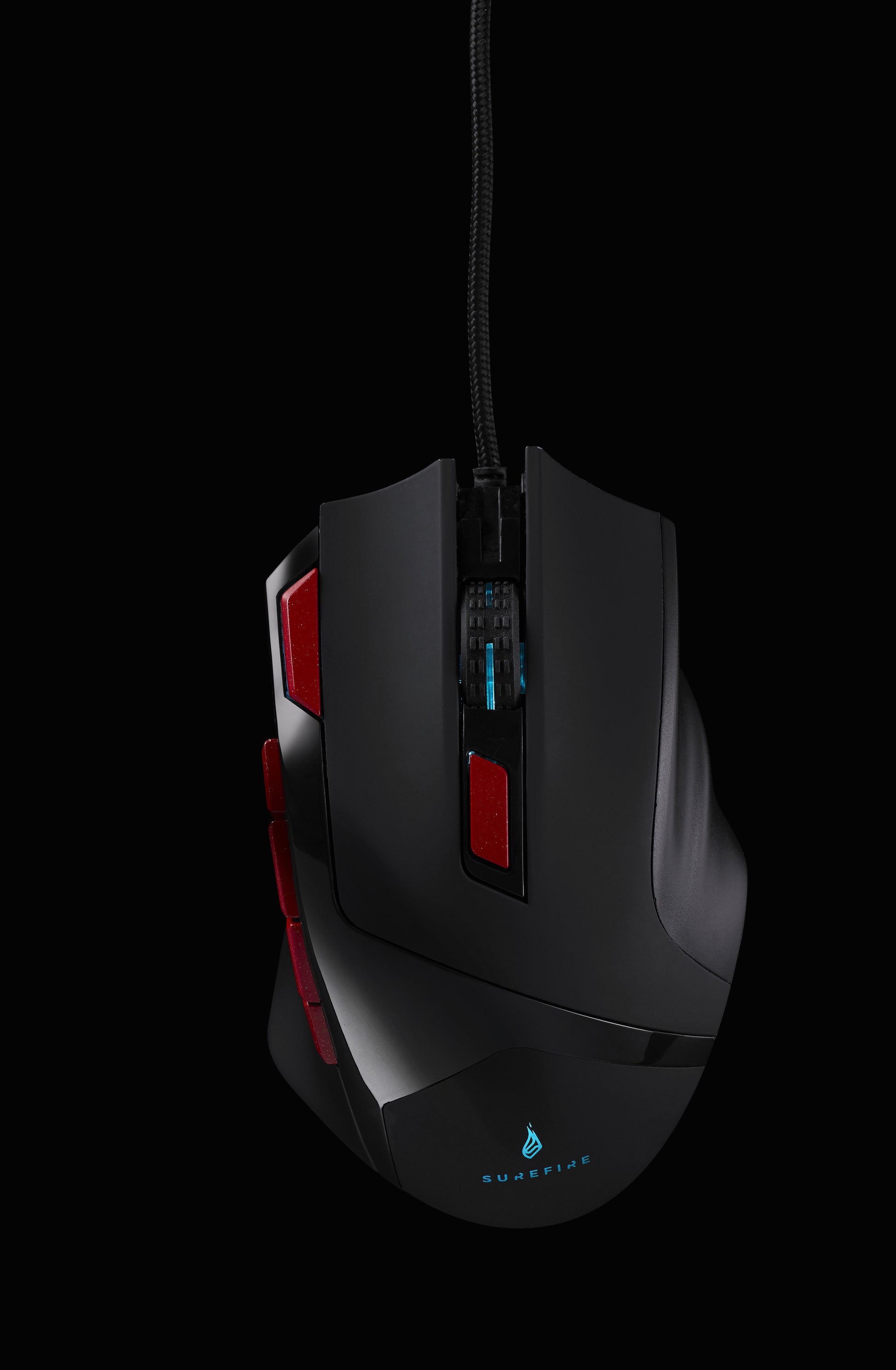 SureFire Eagle Claw Gaming 9 – Gaming-Maus – Kabelgebunden (USB‑A), 3200 DPI, RGB-Beleuchtung, rechts, Schwarz