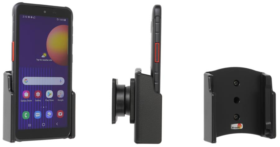 Brodit 711242 – Auto-Halterung – Schraubbefestigung, drehbar 360° – für Samsung Galaxy Xcover 5 – Schwarz