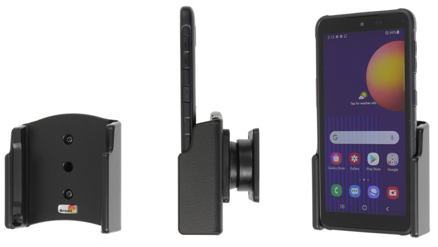 Brodit 711242 – Auto-Halterung – Schraubbefestigung, drehbar 360° – für Samsung Galaxy Xcover 5 – Schwarz