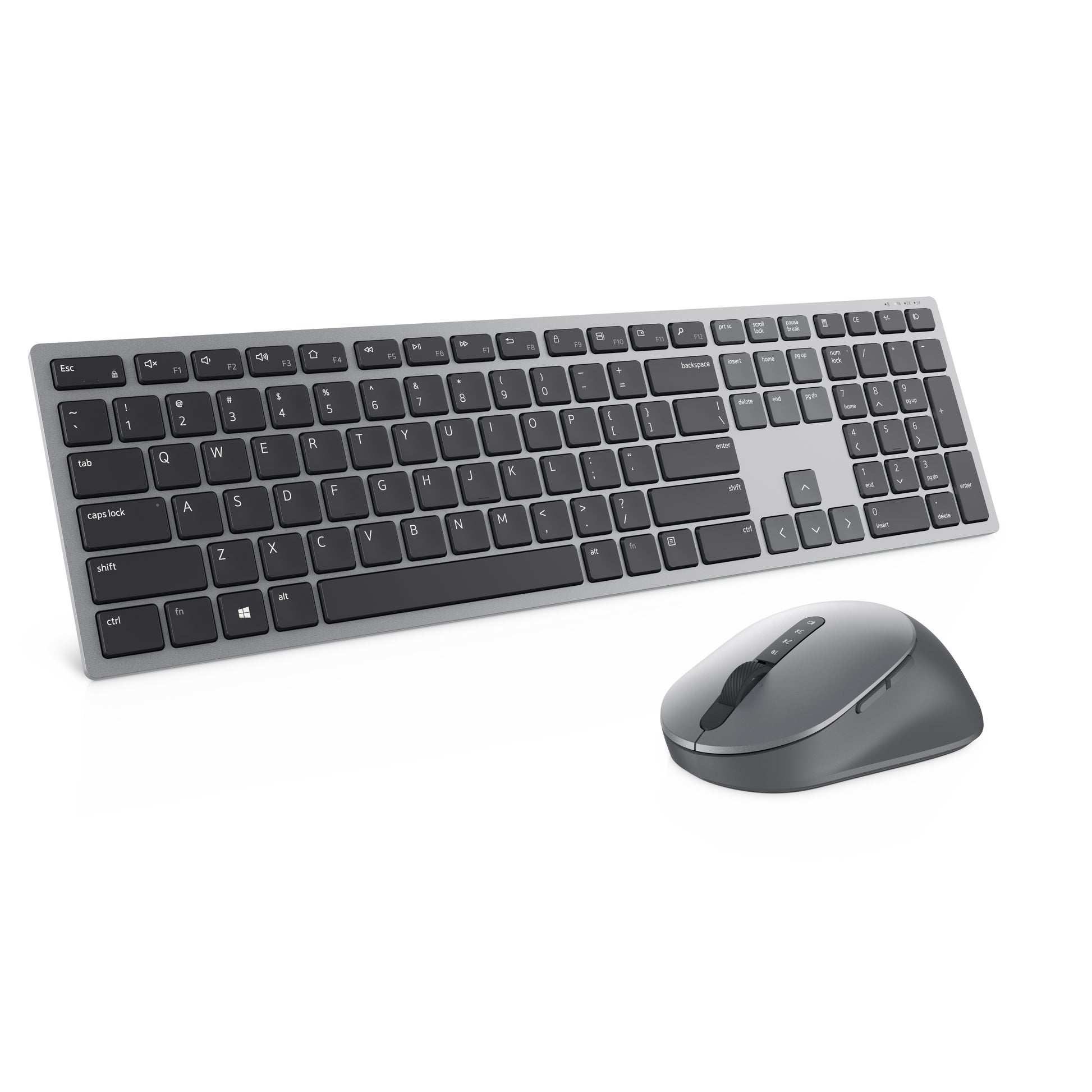DELL KM7321W – Tastatur-Maus-Set – Bluetooth & 2,4 GHz (Bluetooth 5.0) – QWERTY (UA) – Grau/Titan