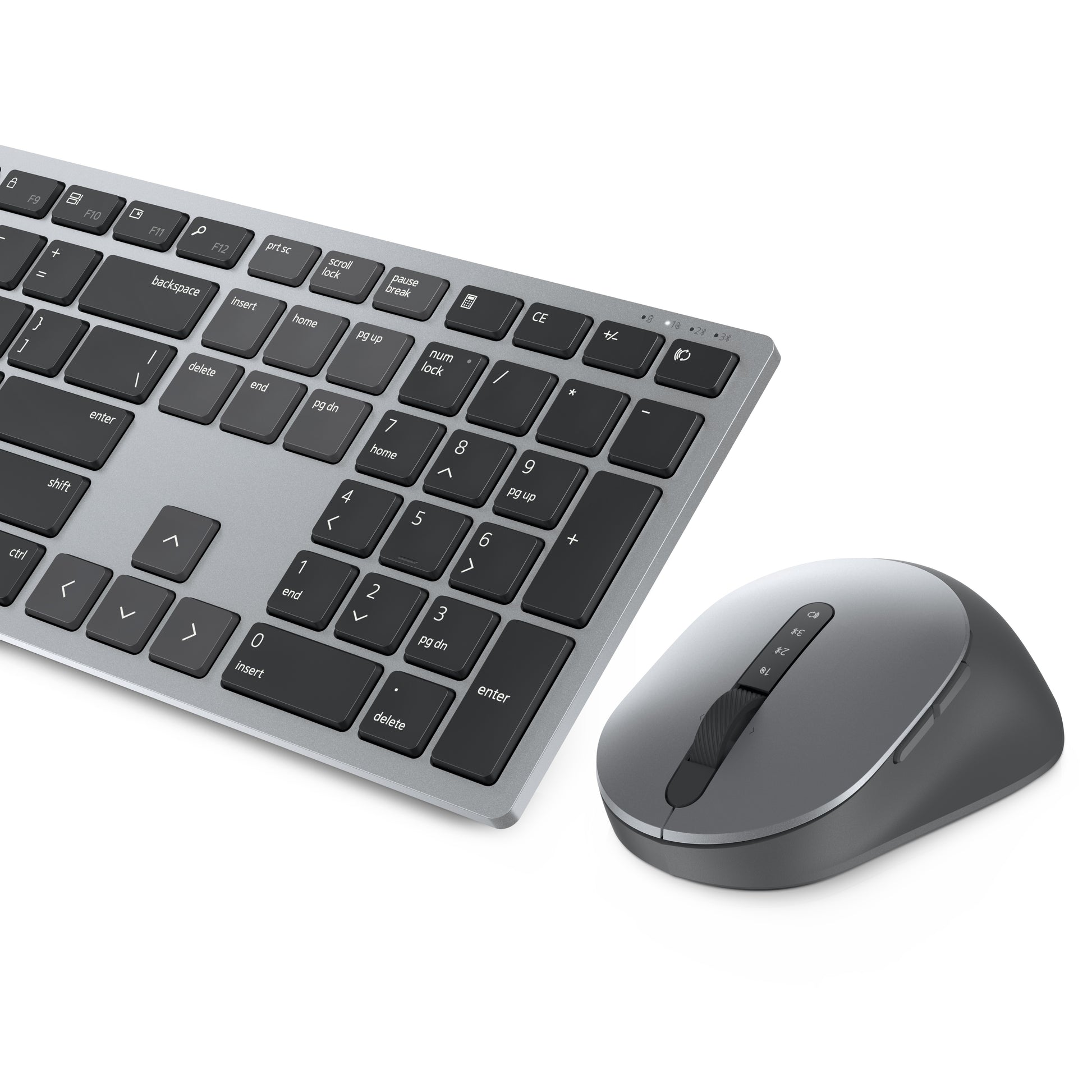 DELL KM7321W – Tastatur-Maus-Set – Bluetooth & 2,4 GHz (Bluetooth 5.0) – QWERTY (UA) – Grau/Titan