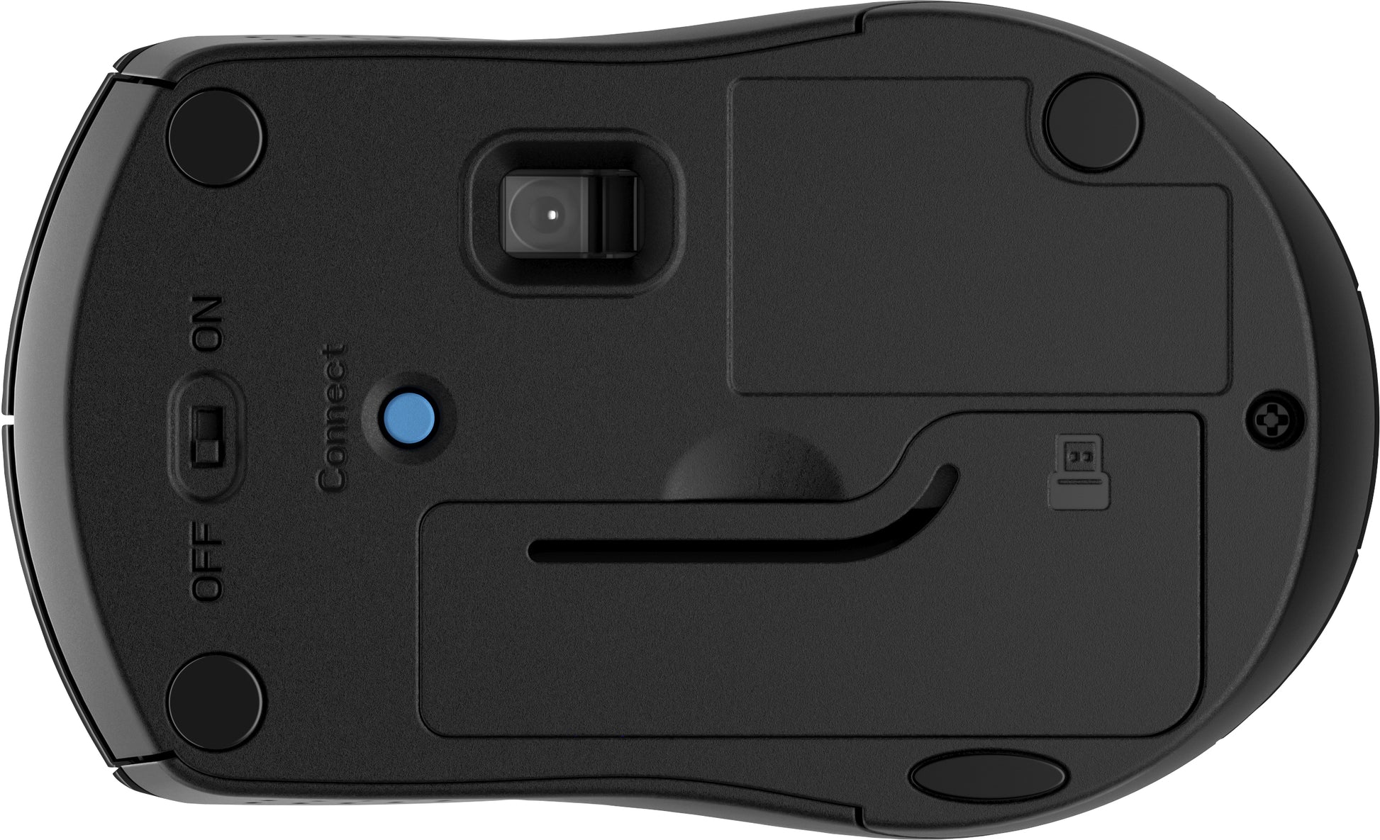 HP 220 Silent – Maus – Kabellos (2,4 GHz), beidhändig, Schwarz