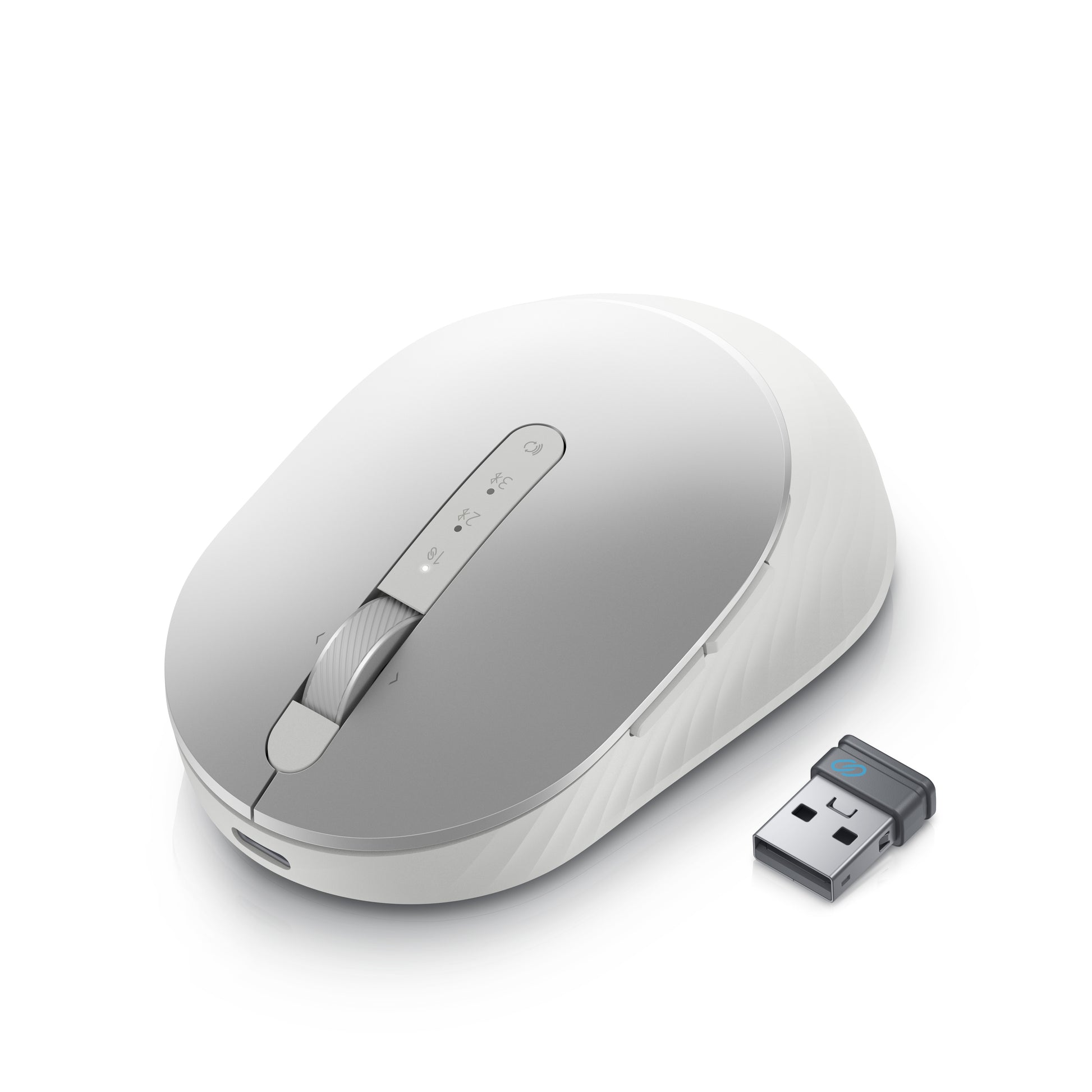 Dell MS7421W Business-Maus – kabellos, 1'600 dpi, 7 Tasten, für Rechtshänder, Easy-Switch, silber