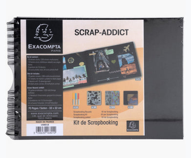 Exacompta Fotoalbum Scrap Addict – schwarz, 320 × 220 mm