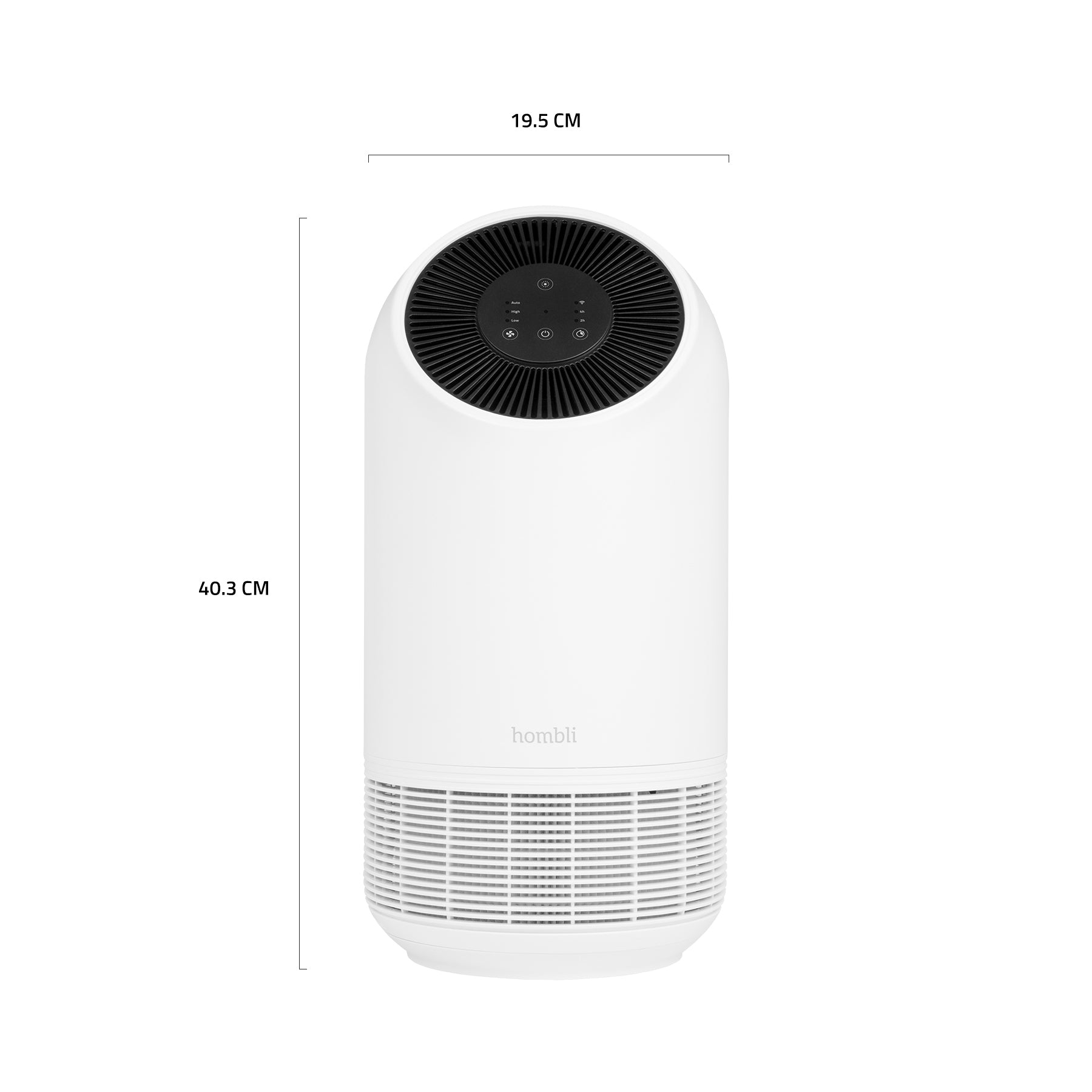 Hombli Smart Luftreiniger – CADR 90 m³/h, bis 25m², WLAN, App-Steuerung, 30 dB