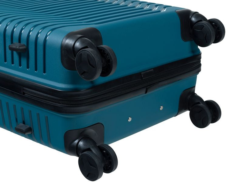 KOOR Trolley – 63 l, Hartschale, 4 Rollen, mit TSA, Petrol, 40 × 66 × 26 cm