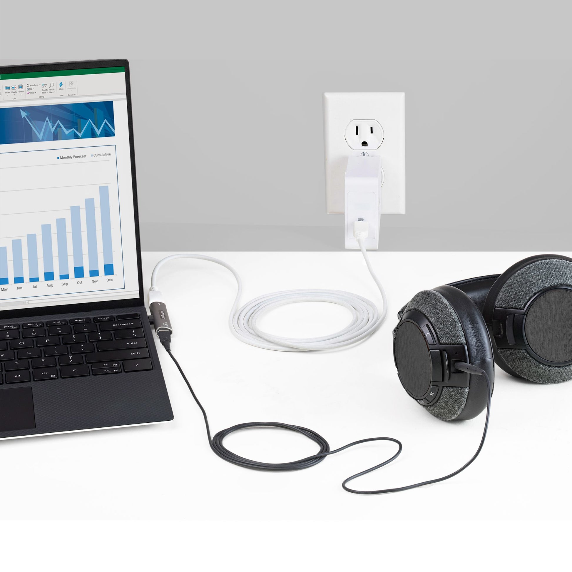 StarTech.com USB-C-zu-USB-C-Adapter (Audio + 60 W PD) – USB 2.0 – für USB-C Telefon/Tablet/Laptop – Silber