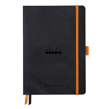 Rhodia Notizbuch – A5 – punktiert – 240 Blatt – 90 g/m² – Softcover, Gummiband, Stiftschlaufe, schwarz, PEFC