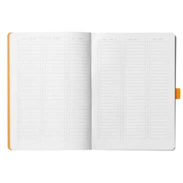 Rhodia GoalBook Notizbuch – A5 – punktiert – 90 g/m² – Softcover, Gummiband, Einstecktasche, rot, PEFC