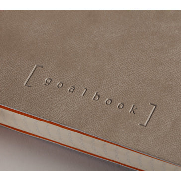 Rhodia GoalBook Notizbuch – A5 – punktiert – 240 Seiten – 90 g/m² – Softcover, Gummiband – graubraun – PEFC