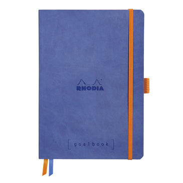 Rhodia Notizbuch – A5 – punktiert – 240 Blatt – 90 g/m² – Softcover, Gummiband, Falttasche, blau, PEFC