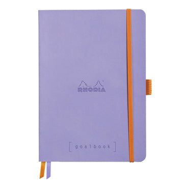 Rhodia Notizbuch – A5 – punktiert – 240 Blatt – 90 g/m² – Softcover, Gummiband, Falttasche, violett, PEFC