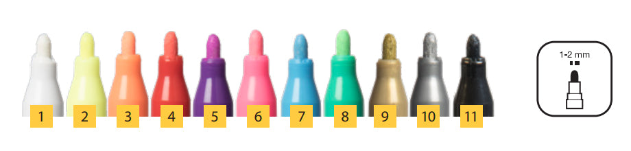 Securit Kreidemarker SMA100-GR – Rund, 1–2 mm – Grün